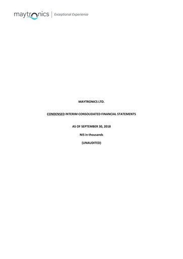 Thumbnail Maytronics Quarterly Report 2018-q3