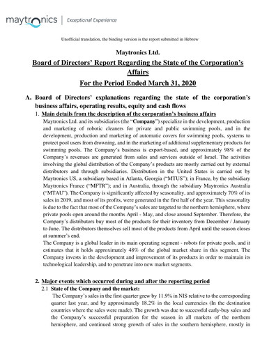 Thumbnail Maytronics Quarterly Report 2020-q1