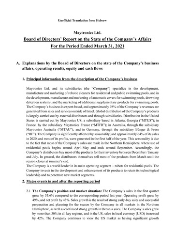 Thumbnail Maytronics Quarterly Report 2021-q1