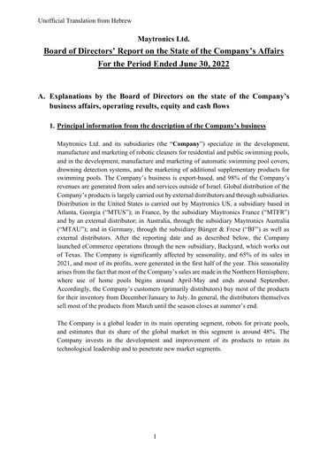 Thumbnail Maytronics Quarterly Report 2022-q2