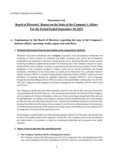 Thumbnail Maytronics Quarterly Report 2022-q3