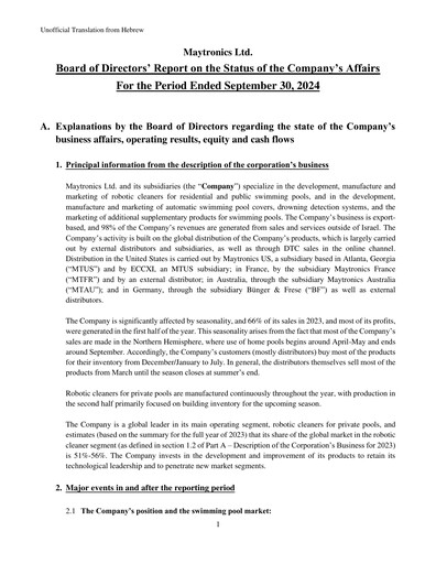 Thumbnail Maytronics Quarterly Report 2024-q3