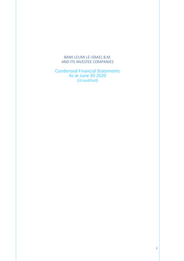 Thumbnail Bank Leumi
 Financial Statement 2020-h1