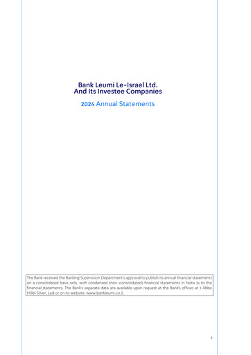 Thumbnail Bank Leumi
 Financial Statement 2024