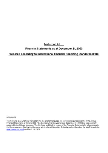 Thumbnail Melisron Financial Statement 2023