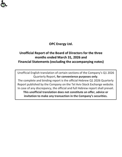 Thumbnail OPC Energy
 Quarterly Report 2026-q1