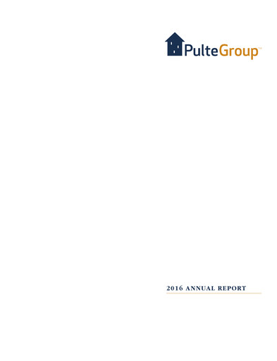 Thumbnail PulteGroup Annual Report 2016