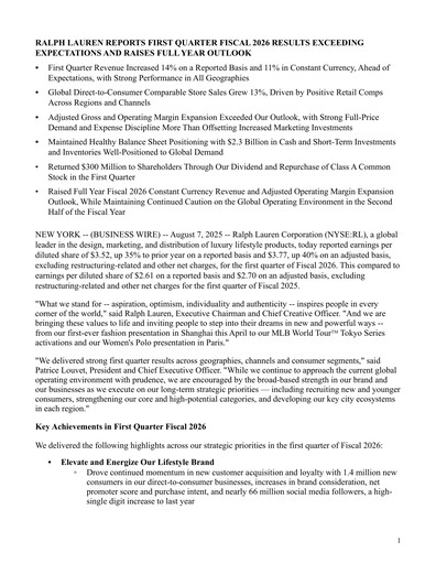 Thumbnail Ralph Lauren Quarterly Report 2026-q1