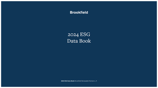 Thumbnail Brookfield Renewable Partners ESG Report 2024