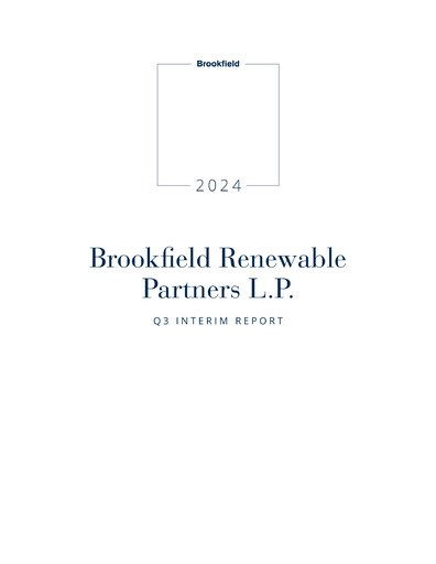 Thumbnail Brookfield Renewable Partners Quarterly Report 2024-q3
