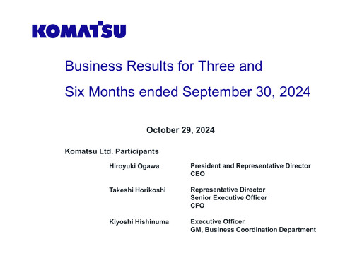 Thumbnail Komatsu Quarterly Report 2024-q2
