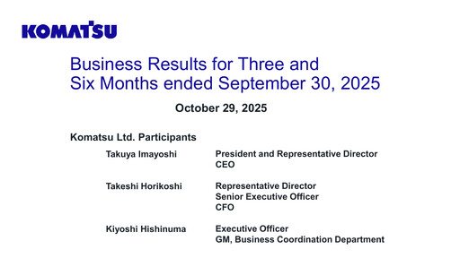 Thumbnail Komatsu Quarterly Report 2025-q2