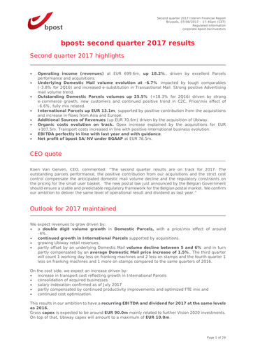 Miniature Bpost Rapport semestriel 2017-h1
