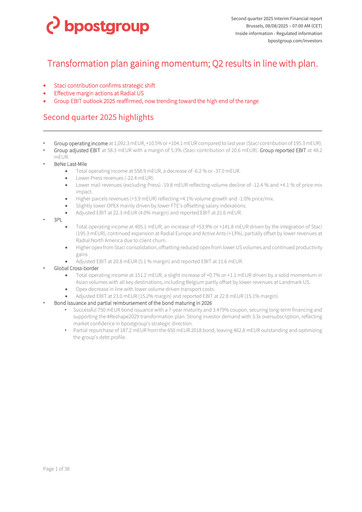 Miniature Bpost Rapport semestriel 2025-h1