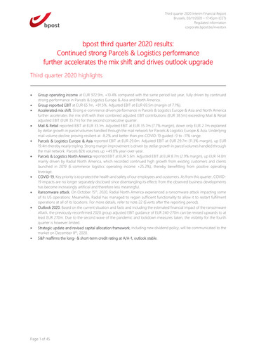 Thumbnail Bpost Quarterly Report 2020-q3