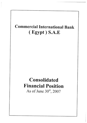 Vorschaubild Commercial International Bank Finanzmitteilung 2007-h1