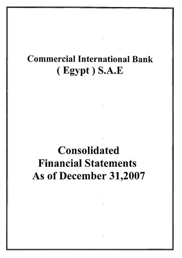 Vorschaubild Commercial International Bank Finanzmitteilung 2007