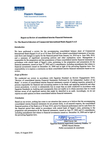 Vorschaubild Commercial International Bank Finanzmitteilung 2010-h1