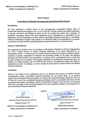 Vorschaubild Commercial International Bank Finanzmitteilung 2011-h1