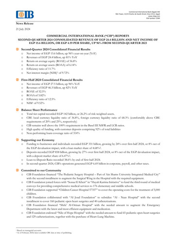 Thumbnail Commercial International Bank Quarterly Report 2024-q2