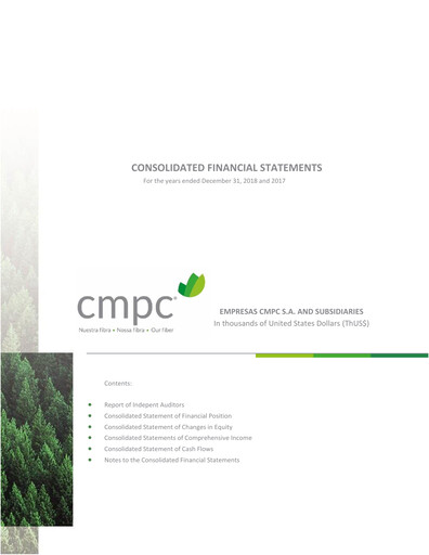 Miniature Empresas CMPC Bilan financier 2018