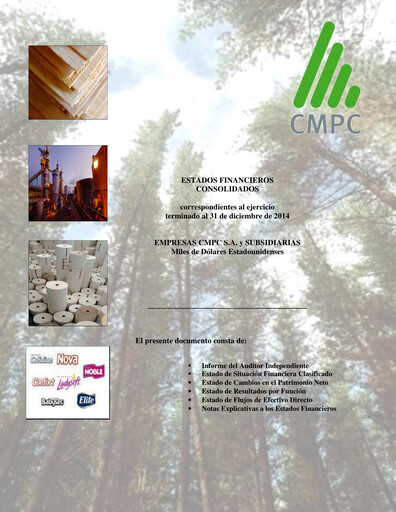 Miniature Empresas CMPC Bilan financier 2014