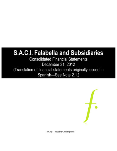 Thumbnail Falabella
 Financial Statement 2012