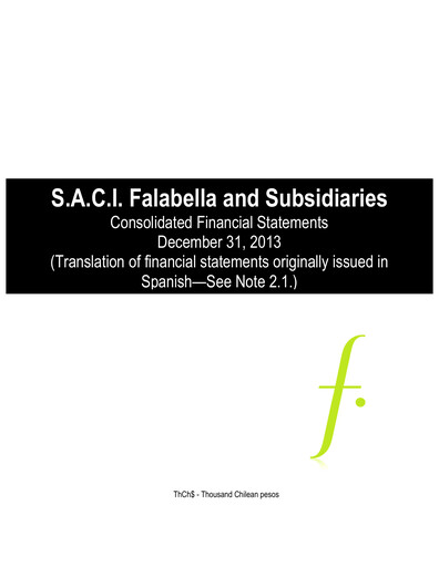 Thumbnail Falabella
 Financial Statement 2013