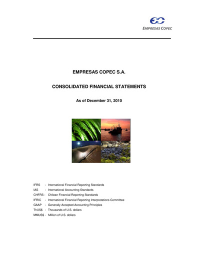 Thumbnail Empresas Copec Financial Statement 2010