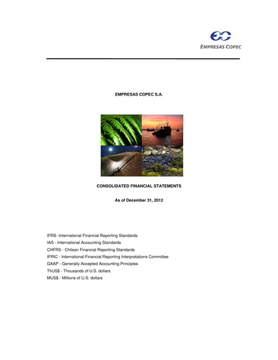 Thumbnail Empresas Copec Financial Statement 2012