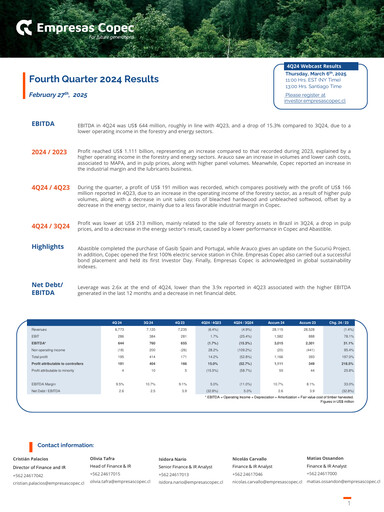 Thumbnail Empresas Copec Quarterly Report 2024-q4
