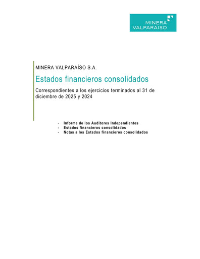 Vorschaubild Minera Valparaíso Finanzmitteilung 2025