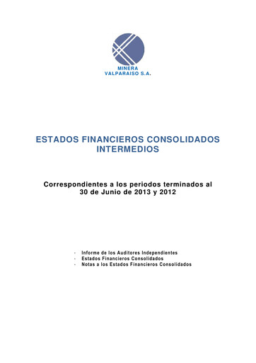 Thumbnail Minera Valparaíso Half-year Report 2013-h1