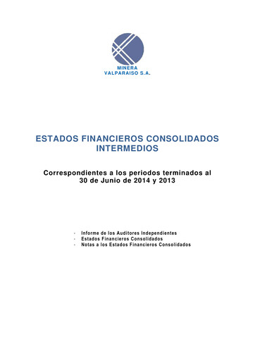 Thumbnail Minera Valparaíso Half-year Report 2014-h1