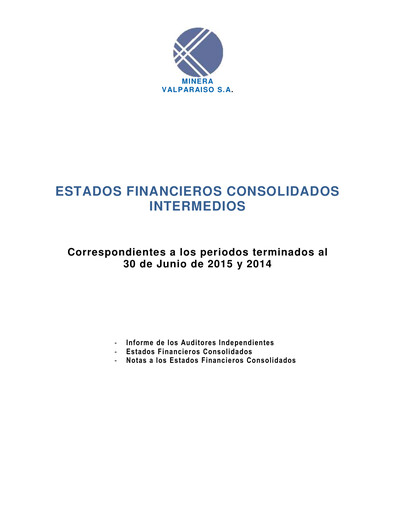 Thumbnail Minera Valparaíso Half-year Report 2015-h1