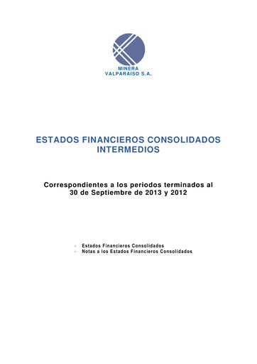 Thumbnail Minera Valparaíso Quarterly Report 2013-q3
