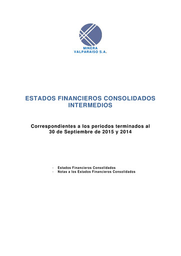 Thumbnail Minera Valparaíso Quarterly Report 2015-q3