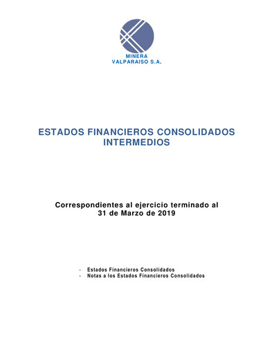 Thumbnail Minera Valparaíso Quarterly Report 2019-q1
