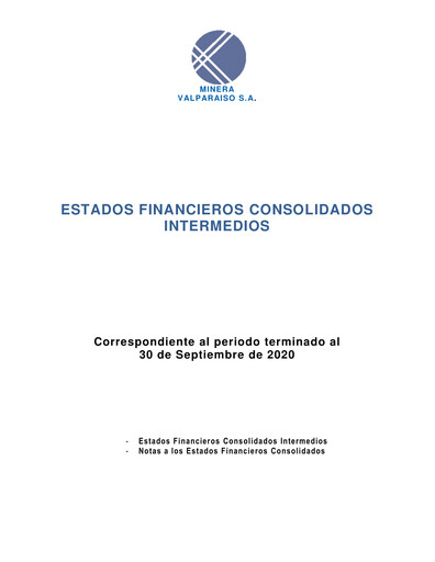 Thumbnail Minera Valparaíso Quarterly Report 2020-q3