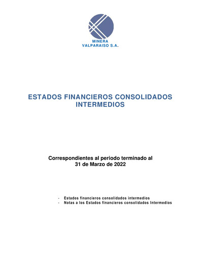 Thumbnail Minera Valparaíso Quarterly Report 2022-q1