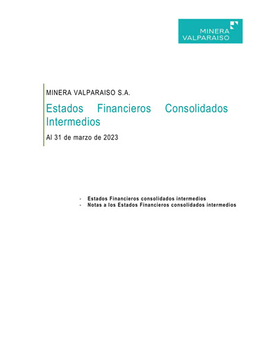 Thumbnail Minera Valparaíso Quarterly Report 2023-q1