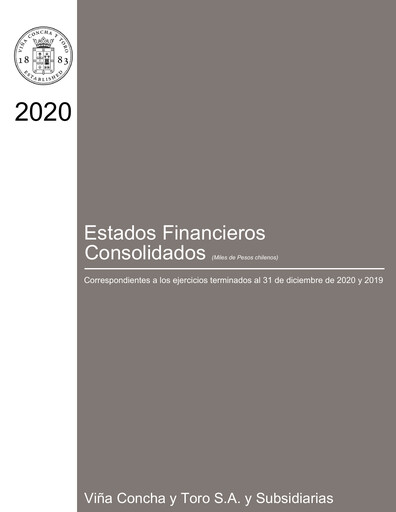 Thumbnail Viña Concha y Toro Financial Statement 2020