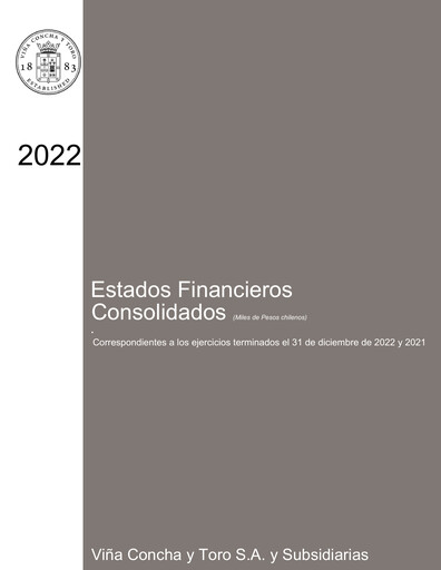 Thumbnail Viña Concha y Toro Financial Statement 2022