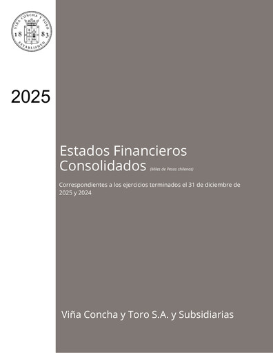 Miniature Viña Concha y Toro Bilan financier 2025