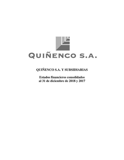 Thumbnail Quiñenco
 Financial Statement 2018