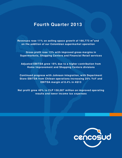 Miniature Cencosud
 Rapport trimestriel 2013-q4