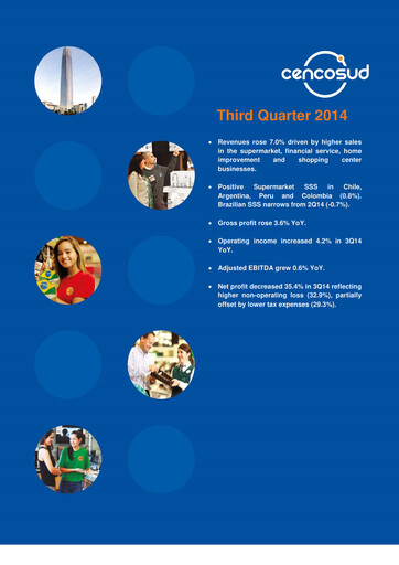 Miniature Cencosud
 Rapport trimestriel 2014-q3