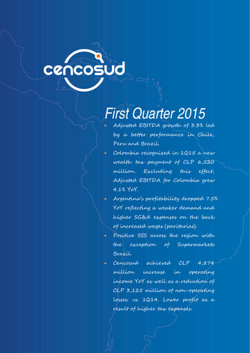 Miniature Cencosud
 Rapport trimestriel 2015-q1