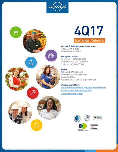 Miniature Cencosud
 Rapport trimestriel 2017-q4
