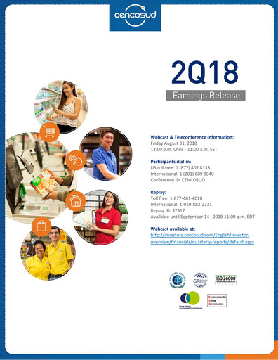 Miniature Cencosud
 Rapport trimestriel 2018-q2